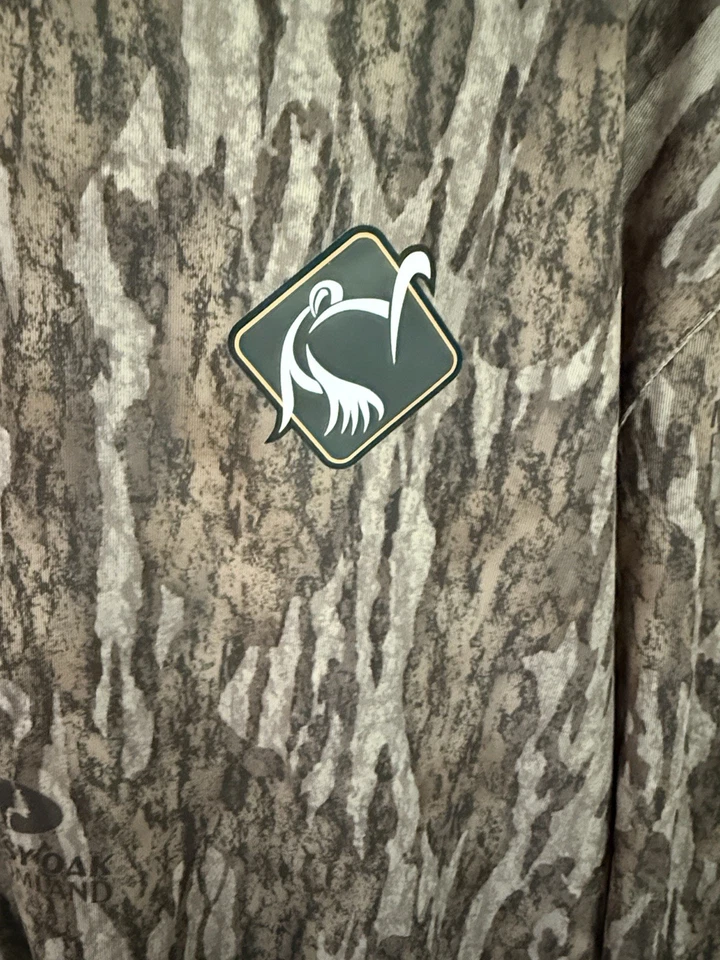 Ol' Tom Hombre Mossy Oak Bottomland 1/4 Cremallera Manga Larga Grande Foto 2 de 4