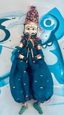 Vintage Rajasthani Kathputli Puppet &ndash; Handmade Indian String Puppet Folk Art