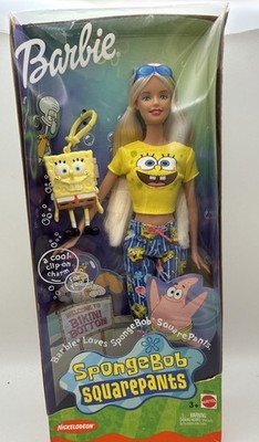 Barbie SpongeBob Squarepants Nickelodeon Doll w Charm 2002 New in box