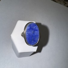 Vintage 925 Sterling Silver Blue Lapis Lazuli Ring 6.5