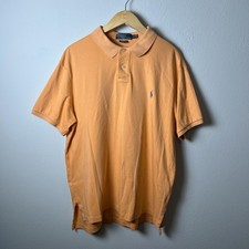 Polo Ralph Lauren Polo Shirt Mens XL Orange Custom Fit Short Sleeve Classic