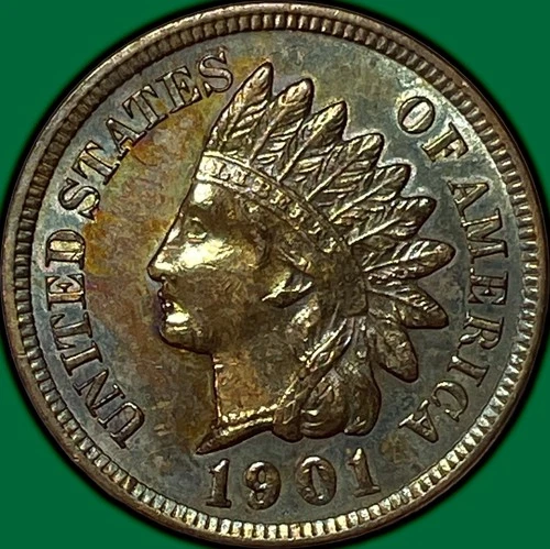 1901 Indian Head Cent Uncirculated UNC Coin #35269