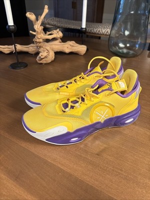 Li-Ning Way of Wade City of Angels All City 12 Shoes Mens Size 11 Yellow Purple