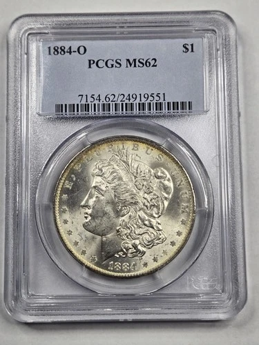 1884-O Morgan Silver Dollar $1 PCGS MS62 – New Orleans Mint