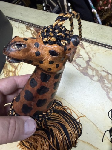Leather Giraffe Head Rope Curtain Tassels only one