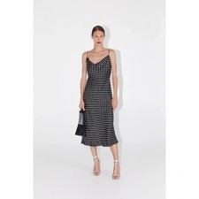 Zara Midi Polka Dot Slip Dress