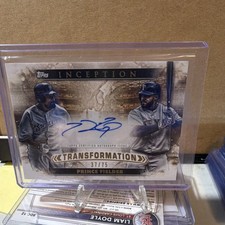 2024 Topps Inception Transformation Autograph /75 Prince Fielder Rangers
