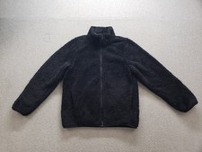 Uniqlo Women Jackets S Black Long Sleeve Fleece Full Zip Mock Neck Winter Warmer