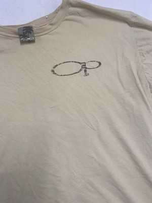 OP Ocean Pacific Logo Tee Shirt Mens Large Sand Tan Surf Skate Y2K Streetwear