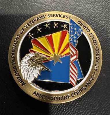 Arizona Department Of Veterans Services Army Navy Air Force Etc Coin