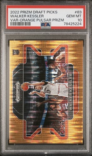 2022 Panini Prizm Draft Picks Walker Kessler #83 Orange Pulsar /49 PSA 10 POP 3