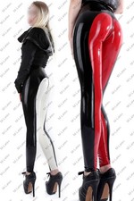 Latex Gummi Rubber crotch zipper Leggings Pants trousers customized 0.7mm 985-7