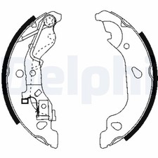 Bremsbacken Hinten für Fiat Punto 188 99-12