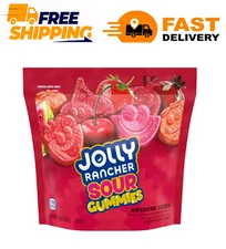 Jolly Rancher Sour Gummies Awesome Reds Assorted Fruit Flavored Candy, Bag 13 oz