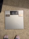 CVS Health Digital Glass Bathroom Weight Scale Silver LCD Display Battery GUC — photo 2