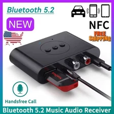Bluetooth 5.2 Audio Receiver NFC U Disk RCA 3.5mm AUX USB Stereo Music Wireless