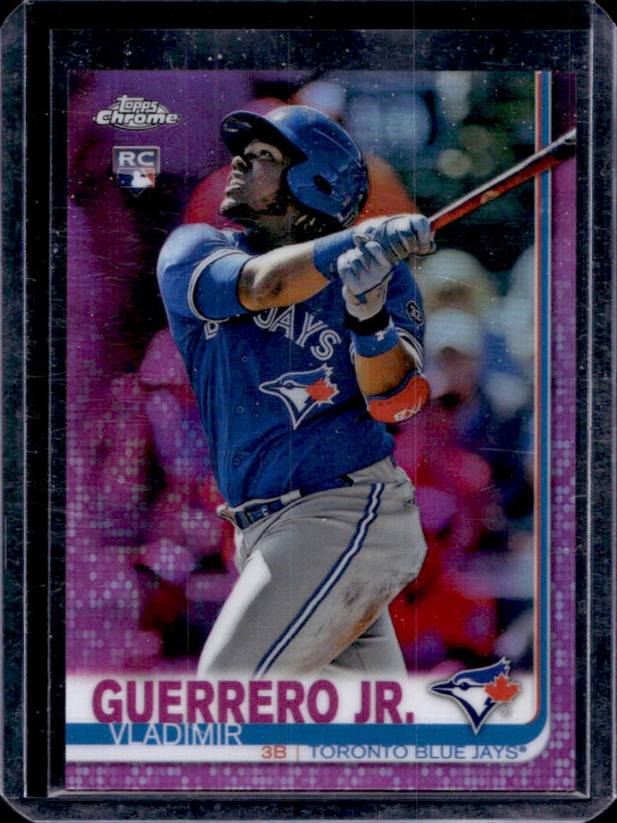 2019 Topps Chrome Vladimir Guerrero Jr. RC Pink Refractor Rookie #201 Blue Jays
