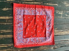 Color Fast Cotton RN14193 Sailing Boat Anchor Wheel Red Bandana Hankie Sailboat