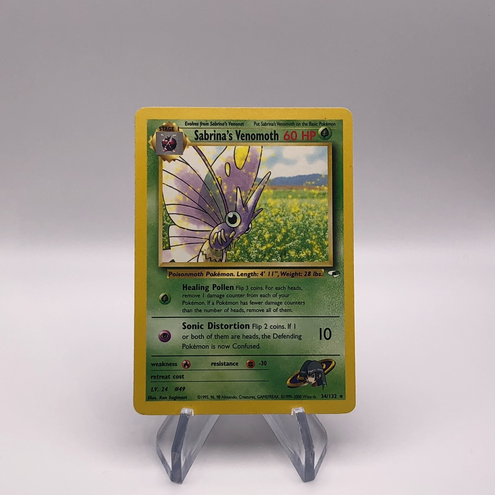 Pokemon Gym Heroes - Sabrina's Venomoth 34/132 - Rare - NM