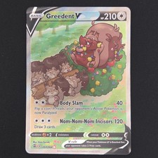 Pokémon TCG Card Greedent V 257/264 Fusion Strike Alternative Art Holo - NM on eBay