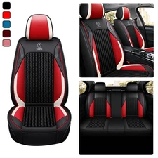 Car Seat Cover for Volkswagen 5-Seat Charm Red PU Leather Cushion