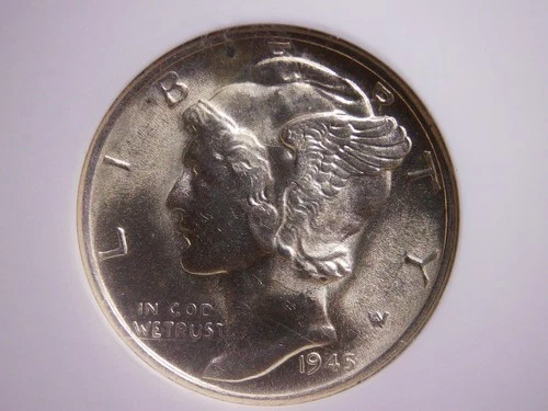 1945 S MICRO S__MERCURY DIME__SILVER COIN__STUNNING NGC GRADED MS65 BLAST WHITE