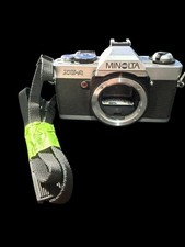 Minolta XG-A 35mm SLR Film Camera Body Silver Black Vintage Manual Focus