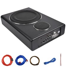 8'' Auto Untersitz Aktiv Subwoofer Verstärker Bassbox Lautsprecher mit Kabelset