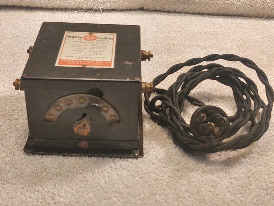 Vintage 1920s Jefferson Electric 75 Watt Midget Toy/Model Train Transformer  - Image 2 of 4