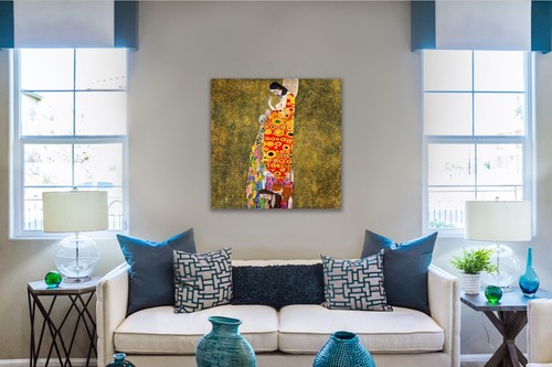 Gustav Klimt Hope II NUDE NAKED FRAMED CANVAS PAINTING ART PRINT WALL 399X - Picture 2 of 8