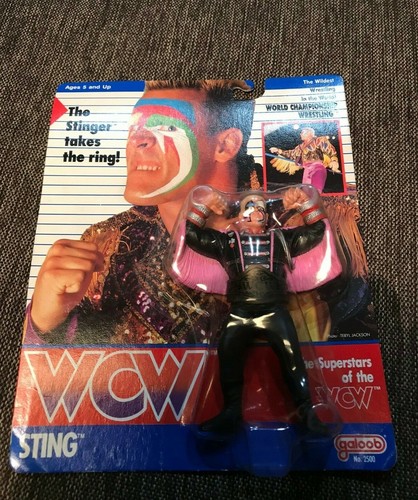 Sting Black jacket Version UK Card Hasbro WCW 1991...