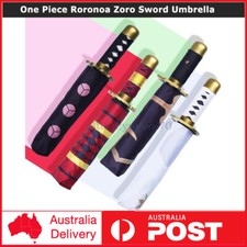 One Piece Roronoa Zoro Sun Uv Protection Portable Samurai Sword Umbrella Handle