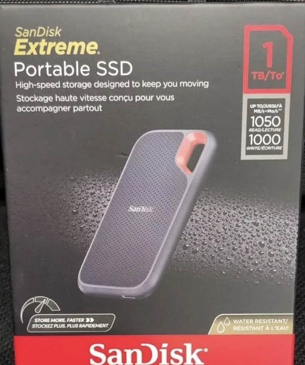 ✓ SanDisk Extreme V2 1TB USB-C Portable External SSD USB 3.2 Gen