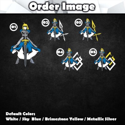 Saber Fate/Stay Night Vinyl Decal Sticker (Anime Car Laptop PC