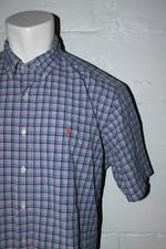 EUC Polo Ralph Lauren Classic Fit Purple Plaid SS Button Front Casual Shirt XL