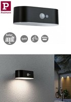 Paulmann Solar Led AußEnwandleuchte Adya Mit Bewegungsmelder IP44 3000K Schwarz