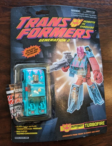 G2 Transformers Turbofire w/ Card 1992 Hasbro Autobot Vintage Used Generation 2