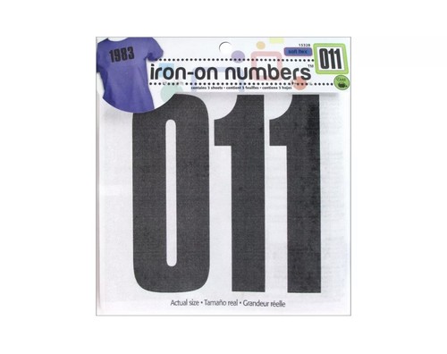DRITZ 15328 IRON ON NUMBERS SOFT FLEX 5 Inch BLOCK BLACK - 第 1/1 張圖片