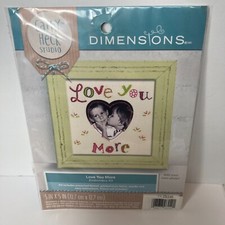 Dimensions Cathy Heck Love You More Embroidery Kit 5"x5" Add Your Own Photo Gift