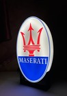 Maserati Servizio Assistenza Insegna luminosa lighted sign Ferrari led logo