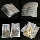 100pcs Silver Aluminum Foil Bags Heat Seal Mylar Food Storage Vacuum Pouches