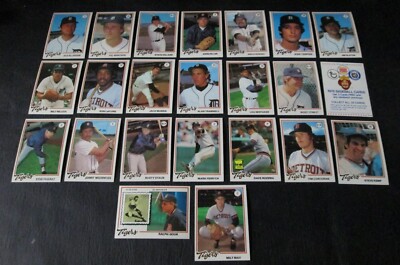 1978 Topps BURGER KING Detroit Tigers Complete Set  Trammell, Whitaker,Morris RC
