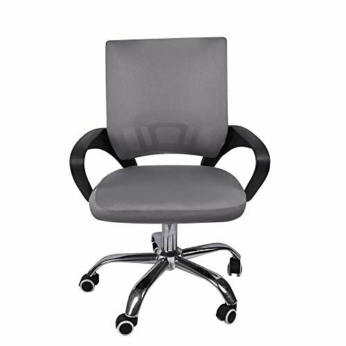 Deisy Dee Universal Mid Back Office Chair Cover, C150 Grey 3-Pack