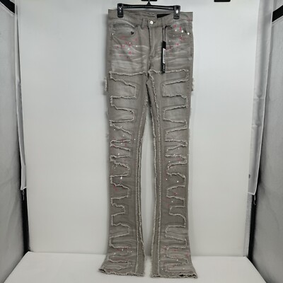 Rockstar Original RSM225 Super Stacked Flare Denim Jeans Mens 32x45