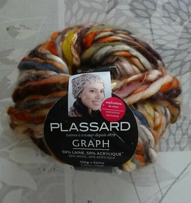 PELOTE DE LAINE GRAPH DE PLASSARD NEUVE - Photo 1/4