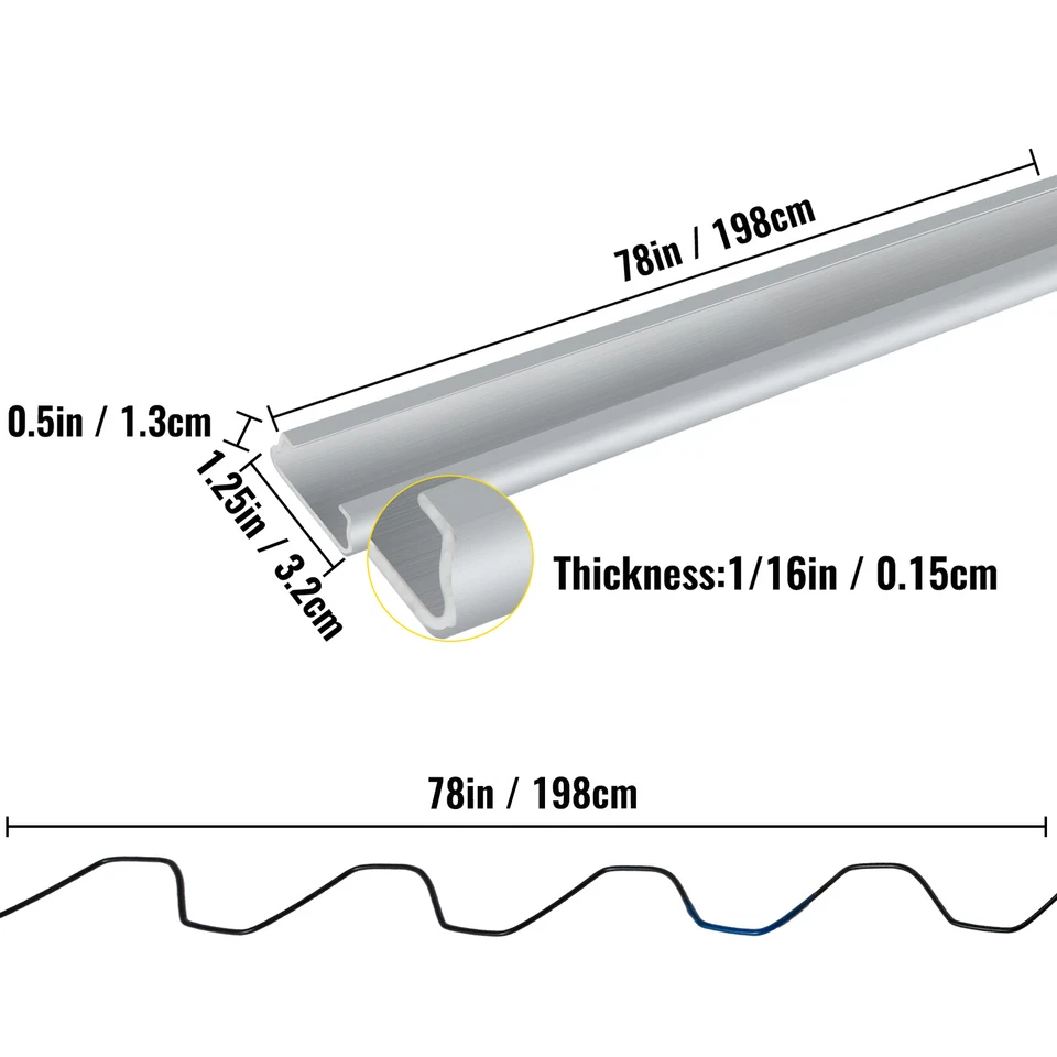 Canal de cable VEVOR Wiggle canal de bloqueo de cable de resorte 50/40/30/20/10 piezas 6,56 pies Foto 2 de 2