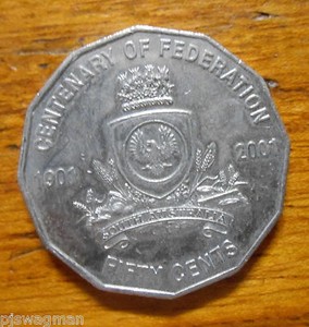 01 50c Fifty Cent South Australia Sa Centenary Of Federation Australian 50c Ebay