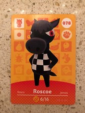 Roscoe  078 Animal Crossing Amiibo Card New Horizons Villager Horse Series 1