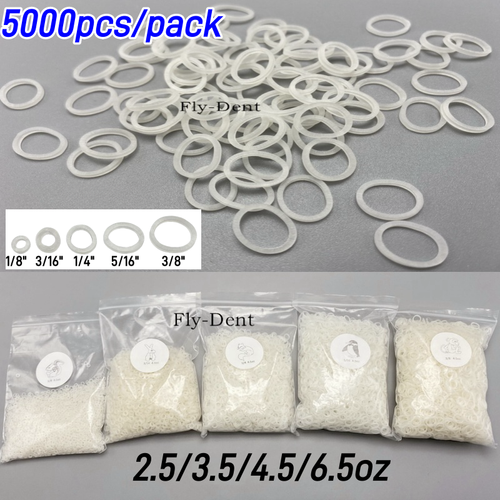5000 Stck. Dental Ortho Gummibänder Gummibänder Latex Zahnspangen 2,5/3,5/4,5/6,5 Unzen Kräfte - Bild 1 von 19