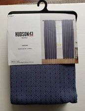 NEW Hudson 43 Black Out Curtains 52"x 84"  Long Blue  Curtains Set Of 2 Panels